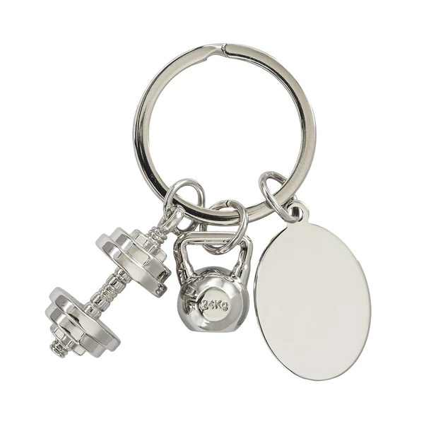 GymKey sports-themed key ring – Silver
