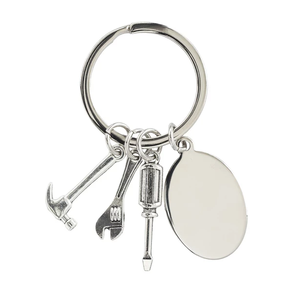 Clemi tool-themed key ring – silver