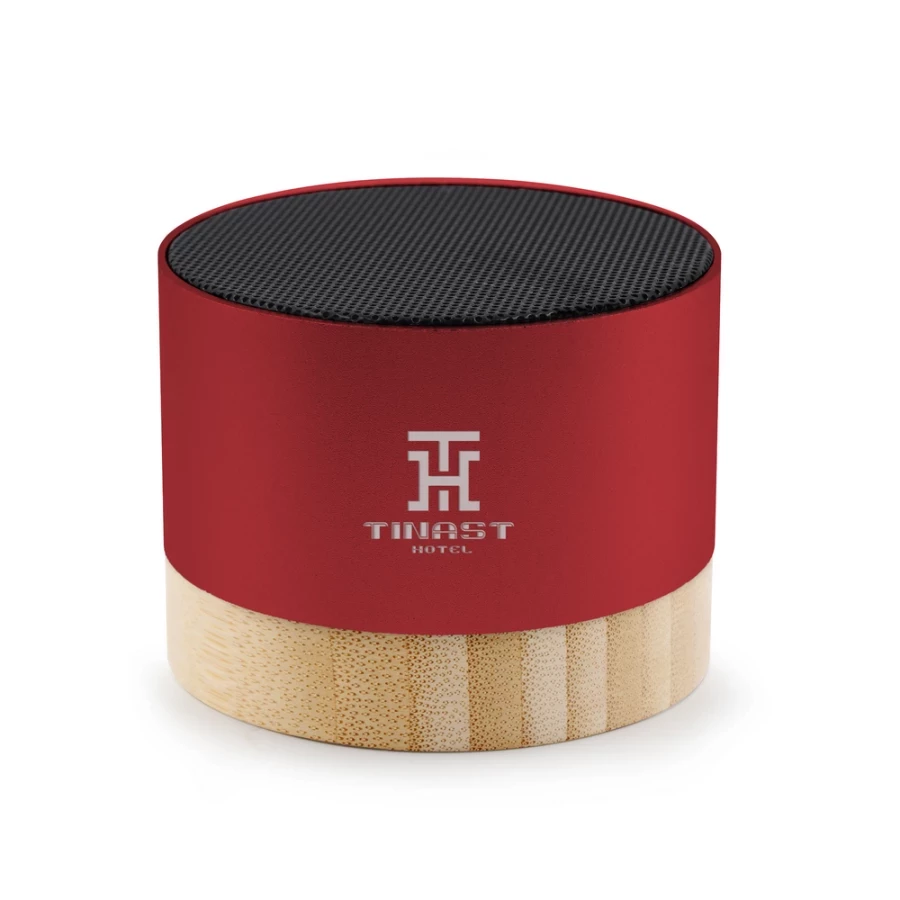 3W wireless speaker made from recycled aluminium – Jaquann – red
