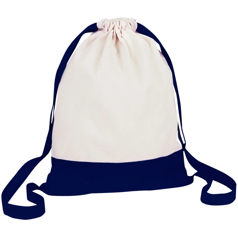 Tess cotton bag with wide straps – navy blue