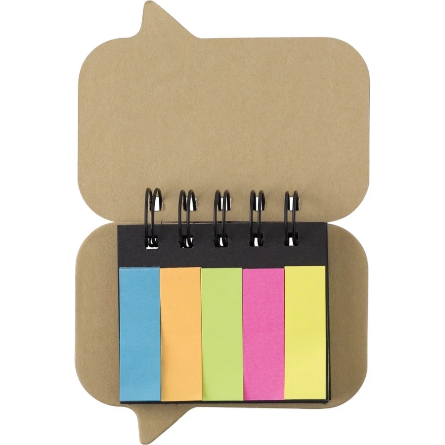 Notetaking set, ‘Zapis’ sticky notes – brown