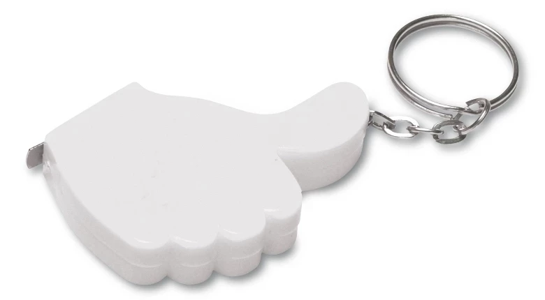 'Thumb' key ring, 1m - white