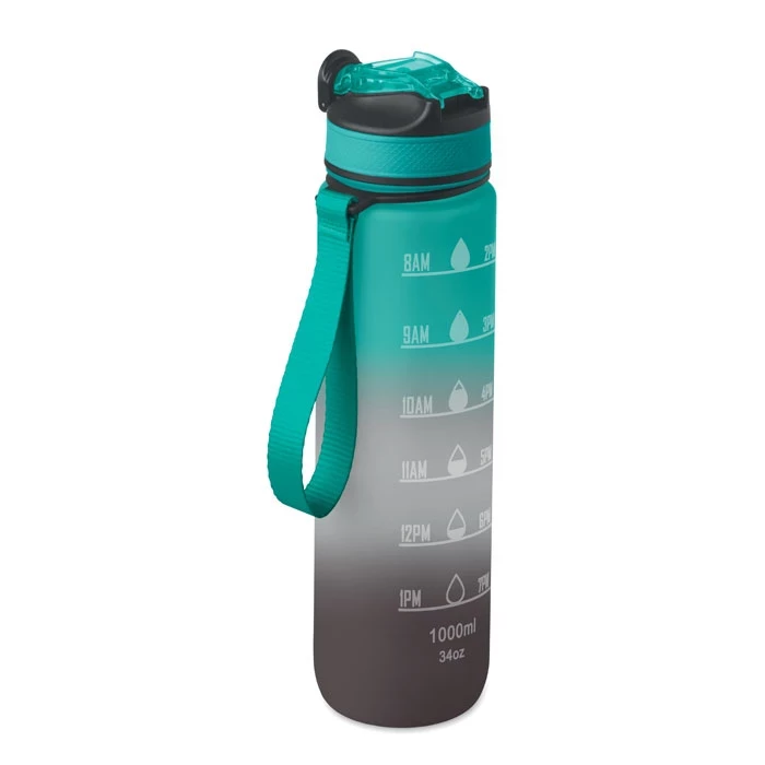 1-litre RPET sports bottle – ACTIVATE – navy blue