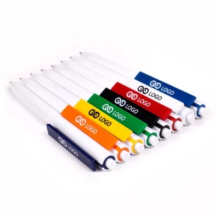 Comet White ballpoint pen - Green