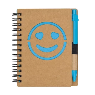 Smooth notebook Smile - Blue