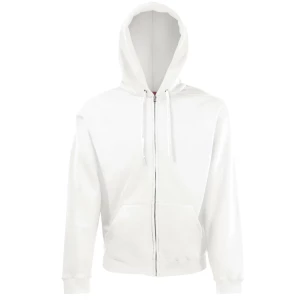 FOTL Zip Through Hooded Sweatshirt - White
