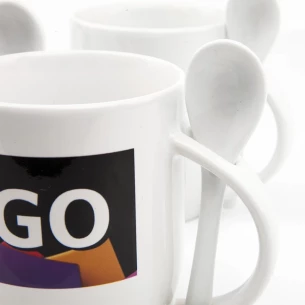 Mug with spoon - Spoon FullColor