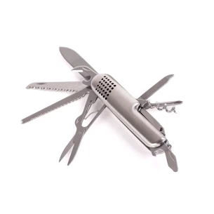 Steel 13-function pocket knife - Silver