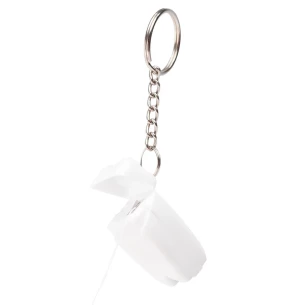 Toothy dental floss fob - White
