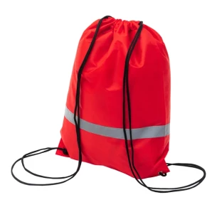 Sports bag with reflective tape - red
