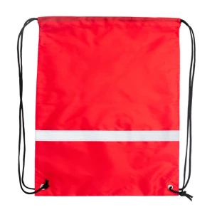 Sports bag with reflective tape - red