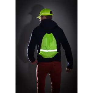 Sports bag with reflective tape - yellow