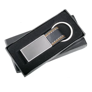 Denim key ring -Silver