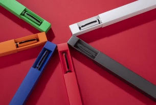 RIO ballpoint pen in case - Red