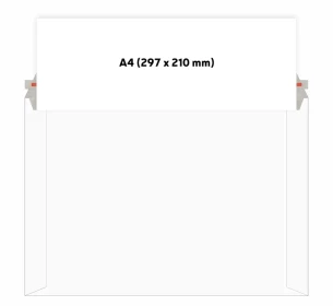 Cardboard courier envelope - White