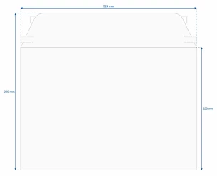 Cardboard courier envelope - White