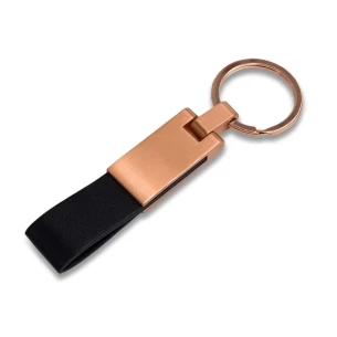 Rosa metal key ring - Black