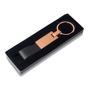 Rosa metal key ring - Black