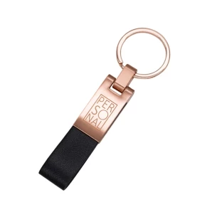 Rosa metal key ring - Black