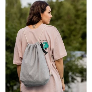 Cotton backpack 340 g/m2 Preston - Grey