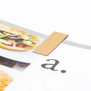 Recycled cardboard bookmark, magnetic - neutral