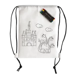 White Line Crayon Backpack - White
