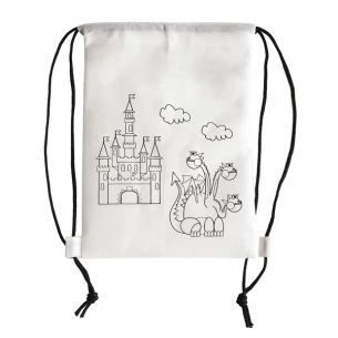White Line Crayon Backpack - White