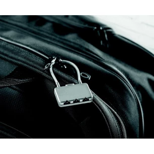Luggage padlock. - THREECODE - silver matt