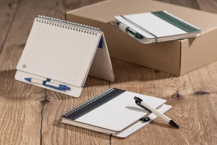 REGALI notepad with ruler and pen - Green