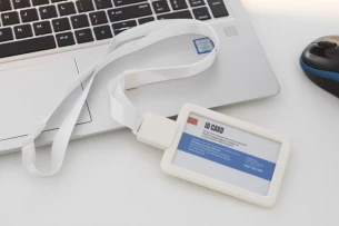 BINO ID badge case - WHITE