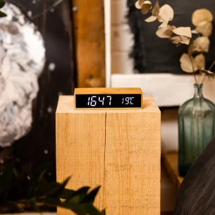 Conti inductive charger with clock and thermometer - Beige