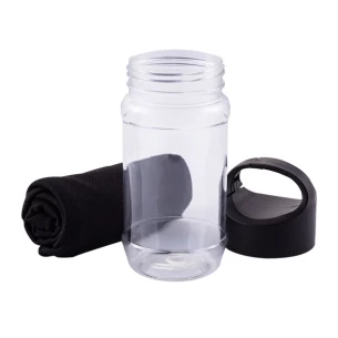 Feel cool bottle cooling towel - Black
