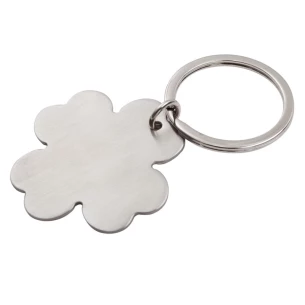 4-leaf clover metal key ring - Silver