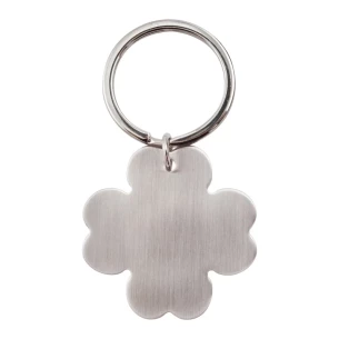 4-leaf clover metal key ring - Silver