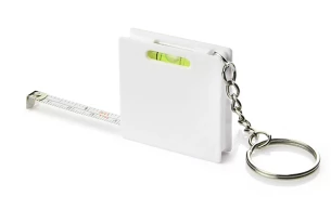 RIZO tape measure key ring 1 m - White