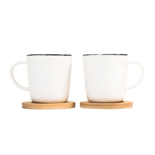 Set of 2 ceramic mugs Kerala - White