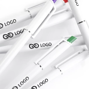 Roma White ballpoint pen - Blue