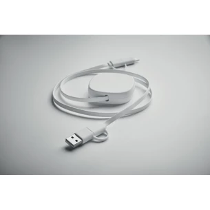 60 Watt retractable charging cable - LINEA - White