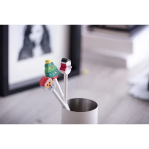 Christmas pencil with eraser - White
