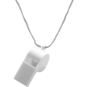 Whistle with string - White