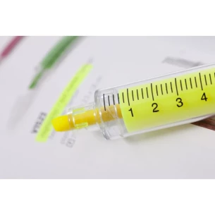 Syringe highlighter - Yellow