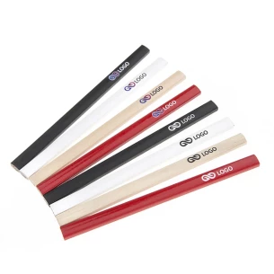 Logo Printed Carpenter's Pencil - Beige