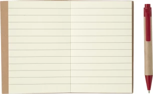 Eco1 note pad with pen - Red