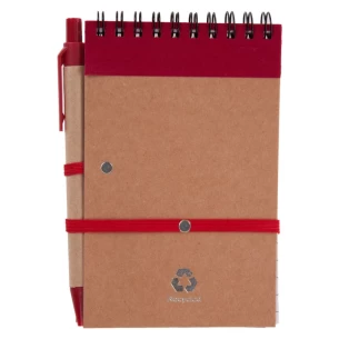Eco2 note pad with pen - Red
