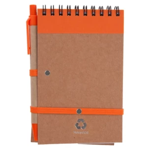 Eco2 note pad with pen - Orange