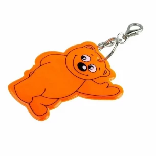 Reflective teddy bear key ring - Orange