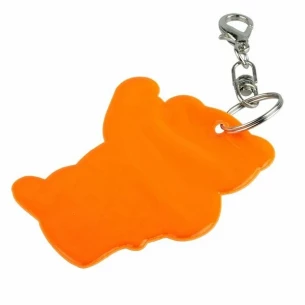 Reflective teddy bear key ring - Orange