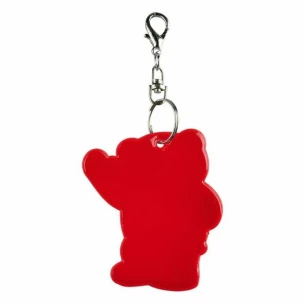 Reflective teddy bear key ring - Red