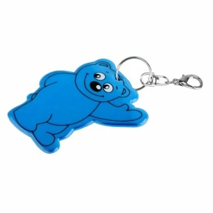 Reflective teddy bear key ring - Blue