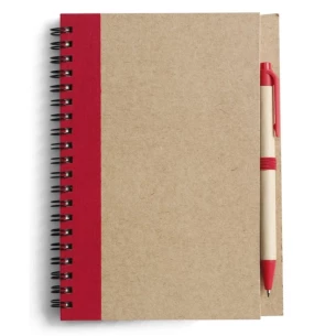 Eco3 note pad with pen - Red